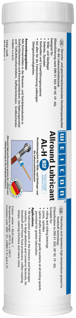 AL-H Hochleistungsfett | lebensmittelechtes Hochtemperaturfett AL-H Hochleistungsfett | lebensmittelechtes Hochtemperaturfett