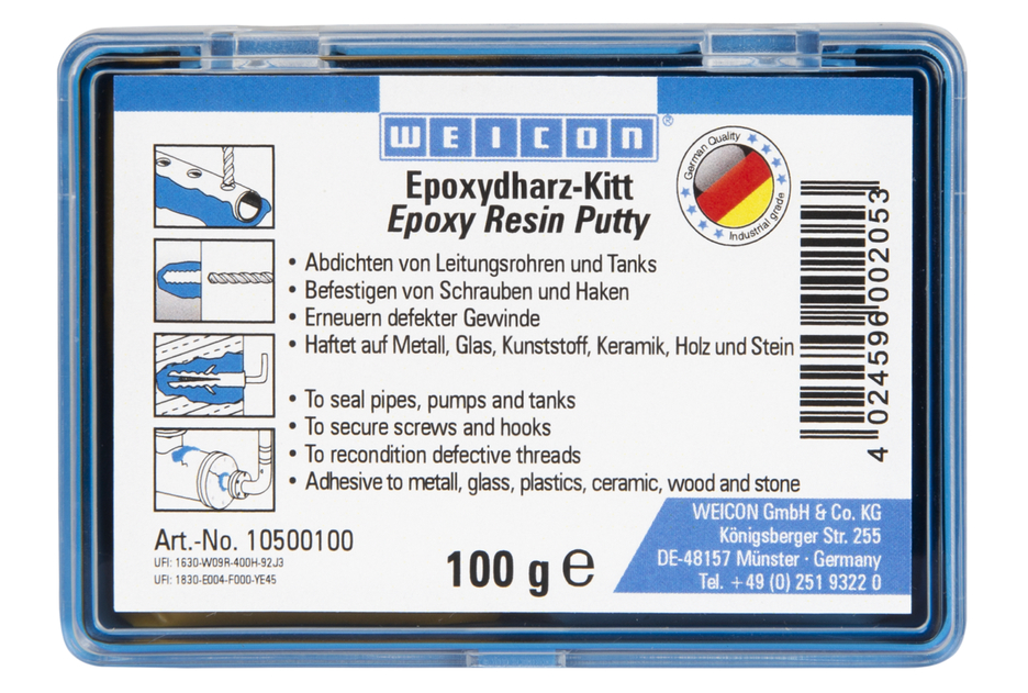 WEICON Epoxidharz-Kitt | knetbare Universal-Reparaturmasse